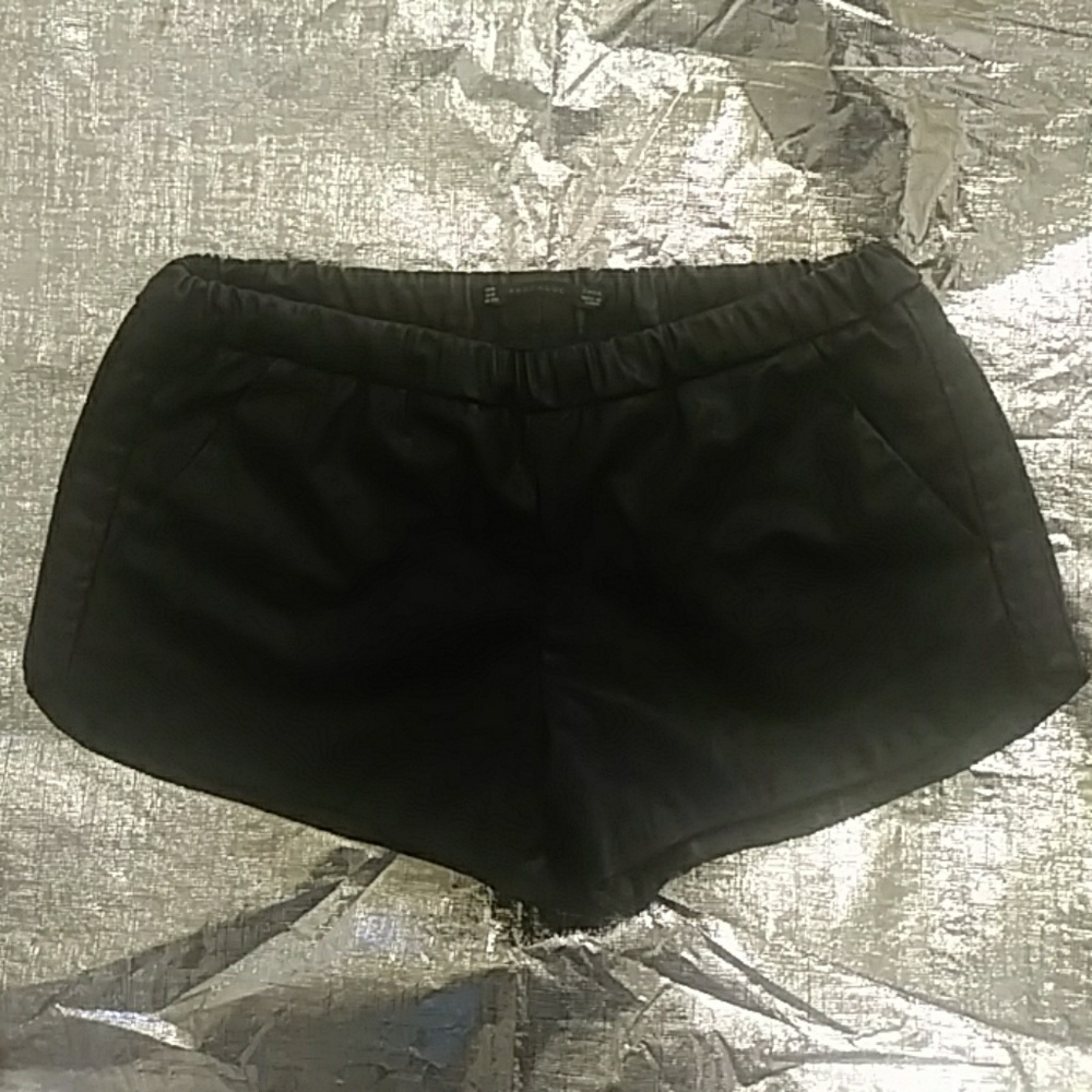 Zara Black Leather Shorts